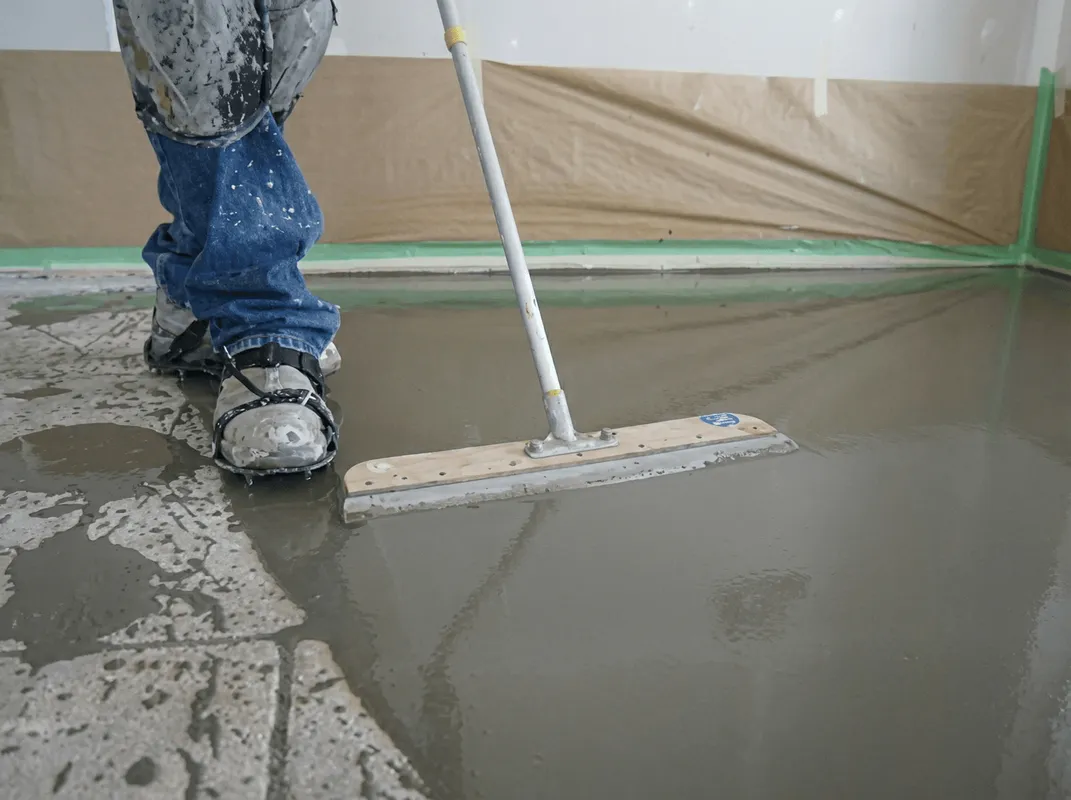 Uneven floor being professionally repaired in Green Bay, WI